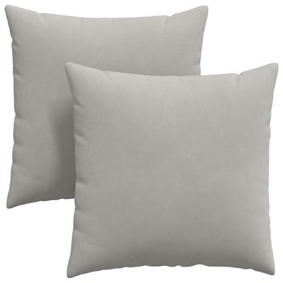 Poduszki na sofę 2 pcs Jasnoszary 80 x 80 cm tkanina
