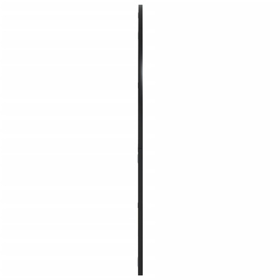 vidaXL Lustro ścienne, czarne, 100x90 cm, zakończone łukiem, żelazo
