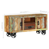 vidaXL Szafka pod TV, 110 x 30 x 53 cm, lite drewno odzyskane