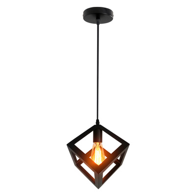 Lampa wisząca FERRUM Black SQ E27 żelazna czarna matowa EDO777176 EDO Solutions