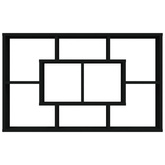 Półka ścienna, czarna, 85x16x52,5 cm, materiał drewnopochodny