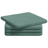 Poduszki na siedziska 4 pcs Zielony morski 40 x 40 x 3 cm