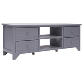 vidaXL Szafka pod TV, szara, 115 x 30 x 40 cm, drewno paulownia