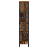 Półka na książki 4 poziomy 78,5 x 33 x 153 cm metal PB