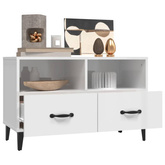 vidaXL Szafka pod TV, biała, wysoki połysk, 80x36x50 cm wariant 6