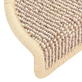 Maty na schody 15 szt. 56x17x3 cm, biało-brązowe, półokrągłe