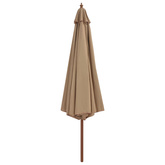 Parasol ogrodowy na drewnianym słupku, 350 cm, taupe