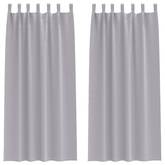 Firany blackout z kółkami 2 pcs Metaliczny Szary 260 x 140 cm