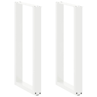 Nogi do stołu barowego w kształcie litery U 2 szt. Białe 40x(90-91) cm Stal