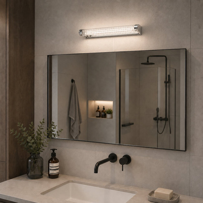 Kinkiet łazienkowy chrom lampa 42,5cm LED 7W zimny Moderno Candellux 20-40800