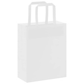 Torby papierowe 250 szt. z uchwytami białe 18x8x22 cm