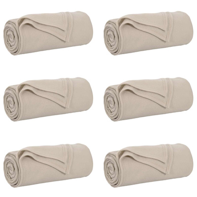 Koce narzutowe 6 pcs Beżowy 240 x 220 cm Polar