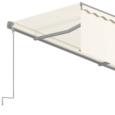 Ręcznie zwijana markiza z zasłoną, 4x3 m, kremowa