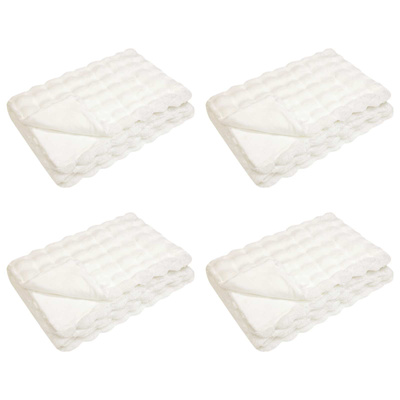 Koc antypoślizgowy z sztucznego futra królika Olite 4 pcs Biały