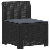 Sofa ogrodowa 3-osobowa z poduszkami w rattanowym wyglądzie PP