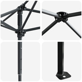 Gazebo z 4 Ścianami 3,3 x 3,3 m Jasnoszary i antracytowy