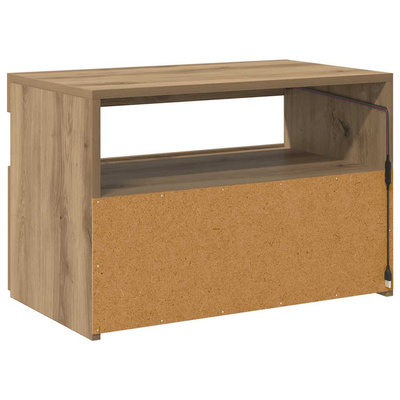 Szafka pod TV z oświetleniem LED, dąb artisan, 60x35x40 cm