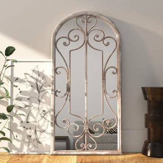 Lustro do wnętrz, kolor piaskowy, 100x45 cm, żelazne vidaXL