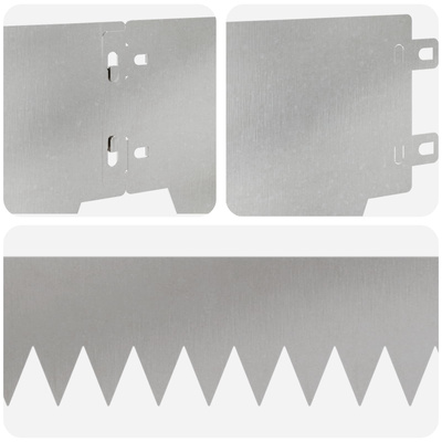 Krawężnik do trawnika 50 szt. 103 x 15 cm Stal srebrny