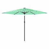 Parasol ogrodowy na stalowym słupku, zielony, 288x288x225 cm