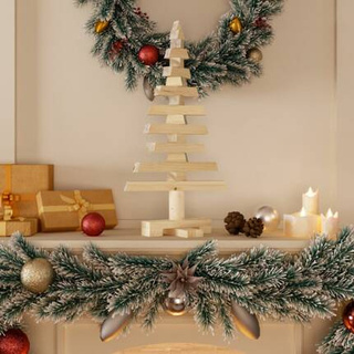 vidaXL Drewniana choinka do udekorowania, 60 cm, lite drewno sosnowe