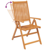 5-częściowy zestaw mebli ogrodowych, lite drewno akacjowe, 120-170 cm