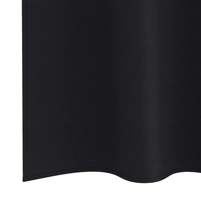 Firany blackout z kółkami 2 pcs Czarny 175 x 140 cm Poliester