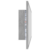 vidaXL Lustro łazienkowe LED, szarość betonu, 100x8,5x37 cm, akryl