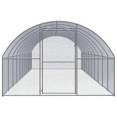 Klatka zewnętrzna dla kurcząt, 3x10x2 m, stal galwanizowana
