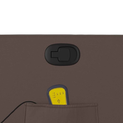 vidaXL Rozkładany fotel masujący, brązowy, obity sztuczną skórą