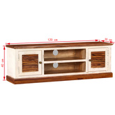 vidaXL Szafka pod TV, lite drewno Sheesham i mango, 120x30x40 cm