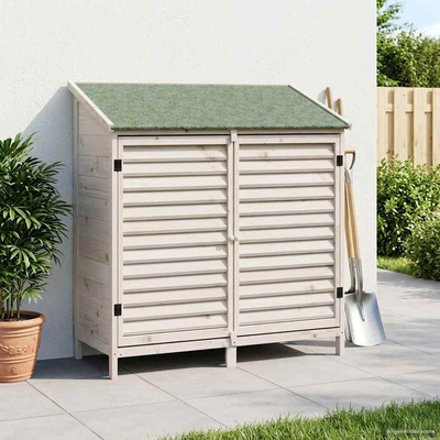 Shed ogrodowy Biały 106 x 56 x 113,5 cm Drewno Świerkowe