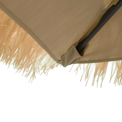 Parasol ogrodowy na stalowym słupku, brązowy, 268x268x226 cm