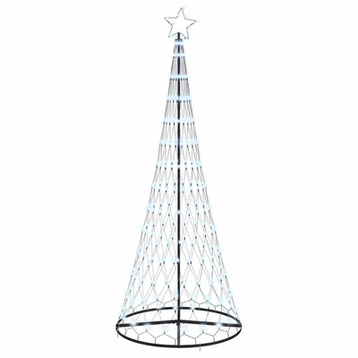 Choinka świąteczna LED z podstawą Chłodna biel 250 cm Metal