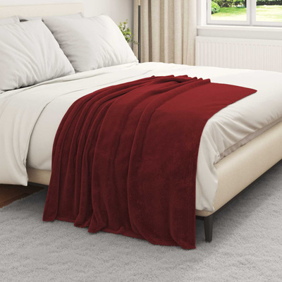 Koc Bordeaux Czerwony 130 x 150 cm Polar