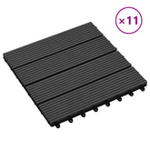 Płytka Tarasowa 11 pcs Czarny 30 x 30 cm