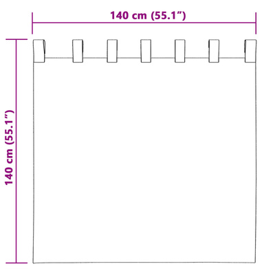 Zasłony zaciemniające 2 pcs Czerwone wino 140 x 140 cm Aksamit