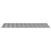 Stopień Prostokątny 4 pcs Srebrny 100 x 40 cm Aluminium