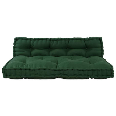 Poduszka do sofy paletowej 2 pcs zielony 120 x 80 x 38 cm