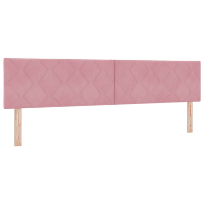 Łóżko ottoman z materacem różowy 200 x 200 cm Welur