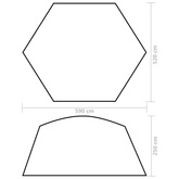 Namiot do basenów, tkanina, 590x520x250, zielony