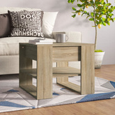 vidaXL Stolik kawowy, dąb sonoma, 55,5x55x45, materiał drewnopochodny