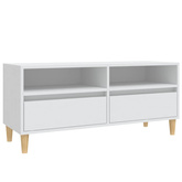 vidaXL Szafka pod TV, biała, 100x34,5x44,5 cm, materiał drewnopochodny