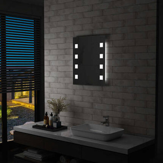 Ścienne lustro łazienkowe z LED, 50 x 60 cm vidaXL