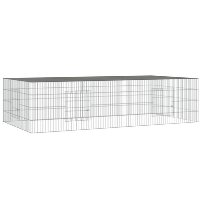 Klatka dla królika, 2 panele, 220x110x55 cm, żelazo