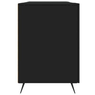 vidaXL Biurko, czarne, 140x50x75 cm, materiał drewnopochodny