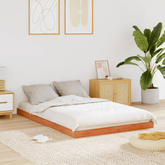 Rama łóżka, woskowy brąz, 140x200 cm, lite drewno sosnowe