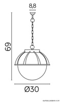 Lampa zewnętrzna wisząca K 1018/1/KPO 250