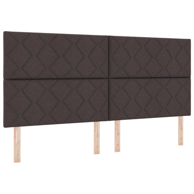 Łóżko kontynentalne z materacem Ciemny brąz 200 x 200 cm