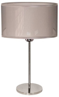 Lampka nocna Piano srebrna chrom z abażurem 3-płomienna